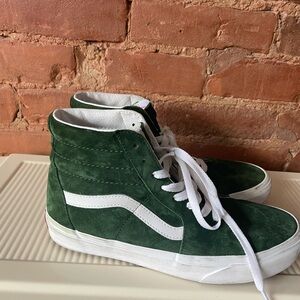 Vans Green High-Top Sneakers with White Accents